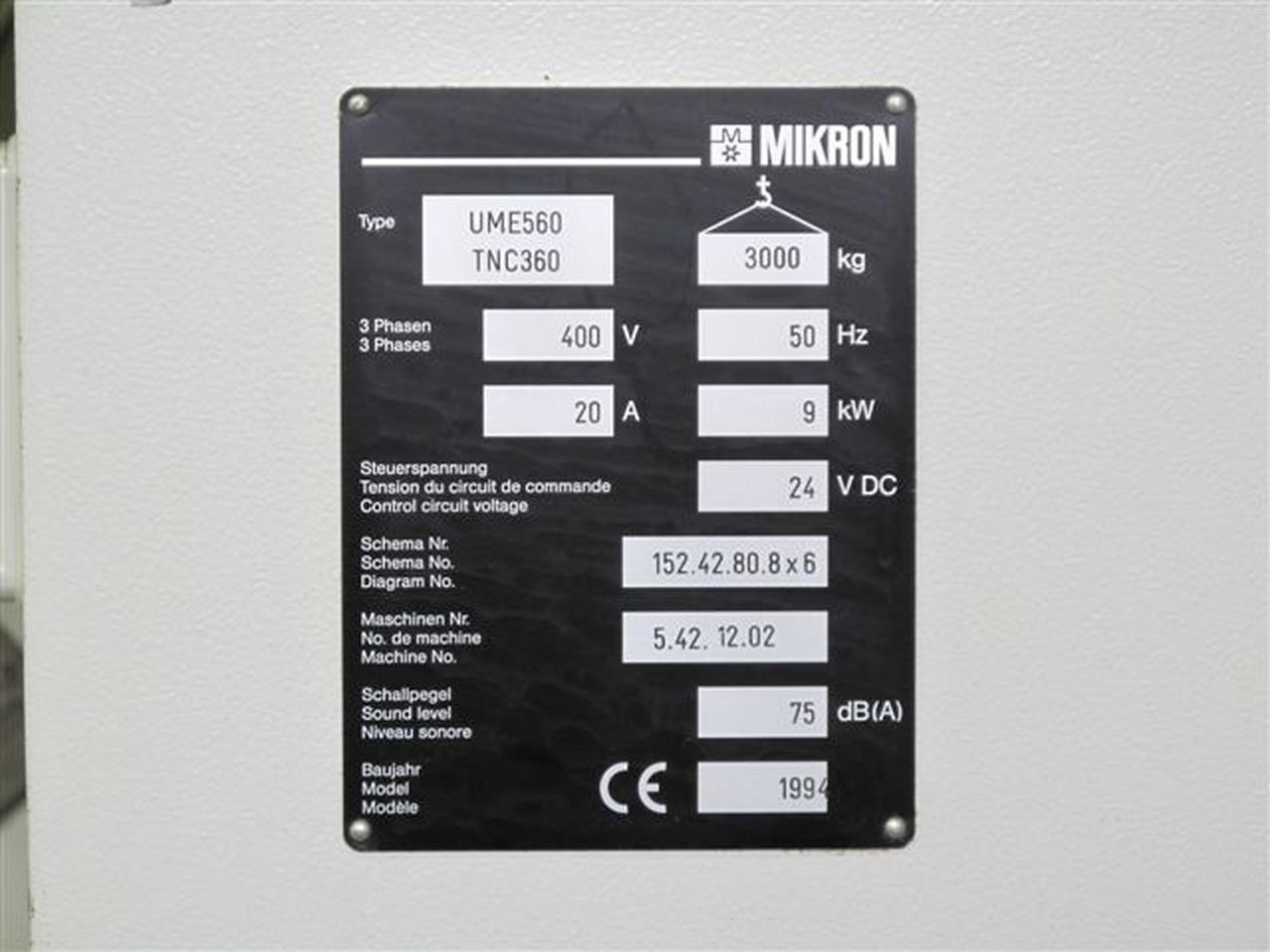 Milling CNC/MIKRON  UME 560
