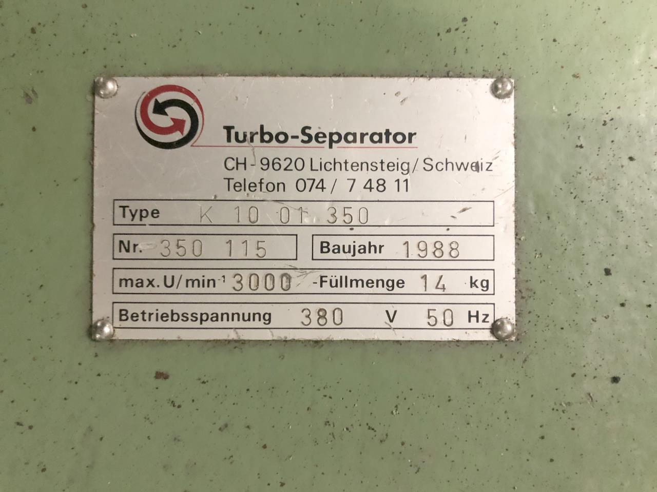 Miscellaneous/TURBO SEPARATOR  K 10 01.350