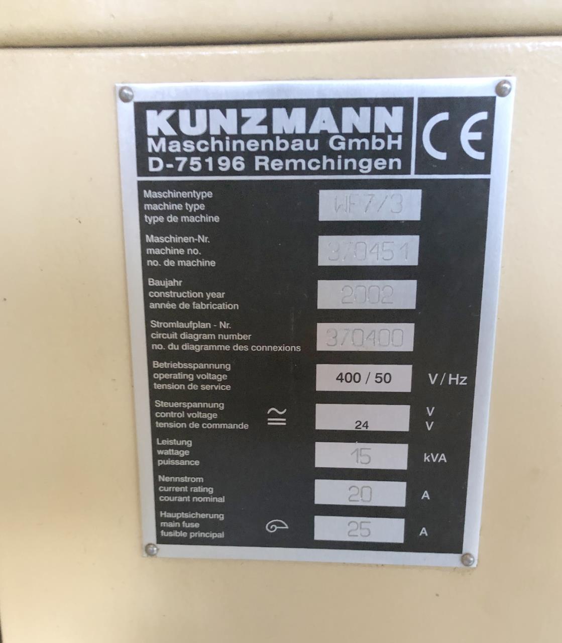 Milling CNC/KUNZMANN  WF 7/3